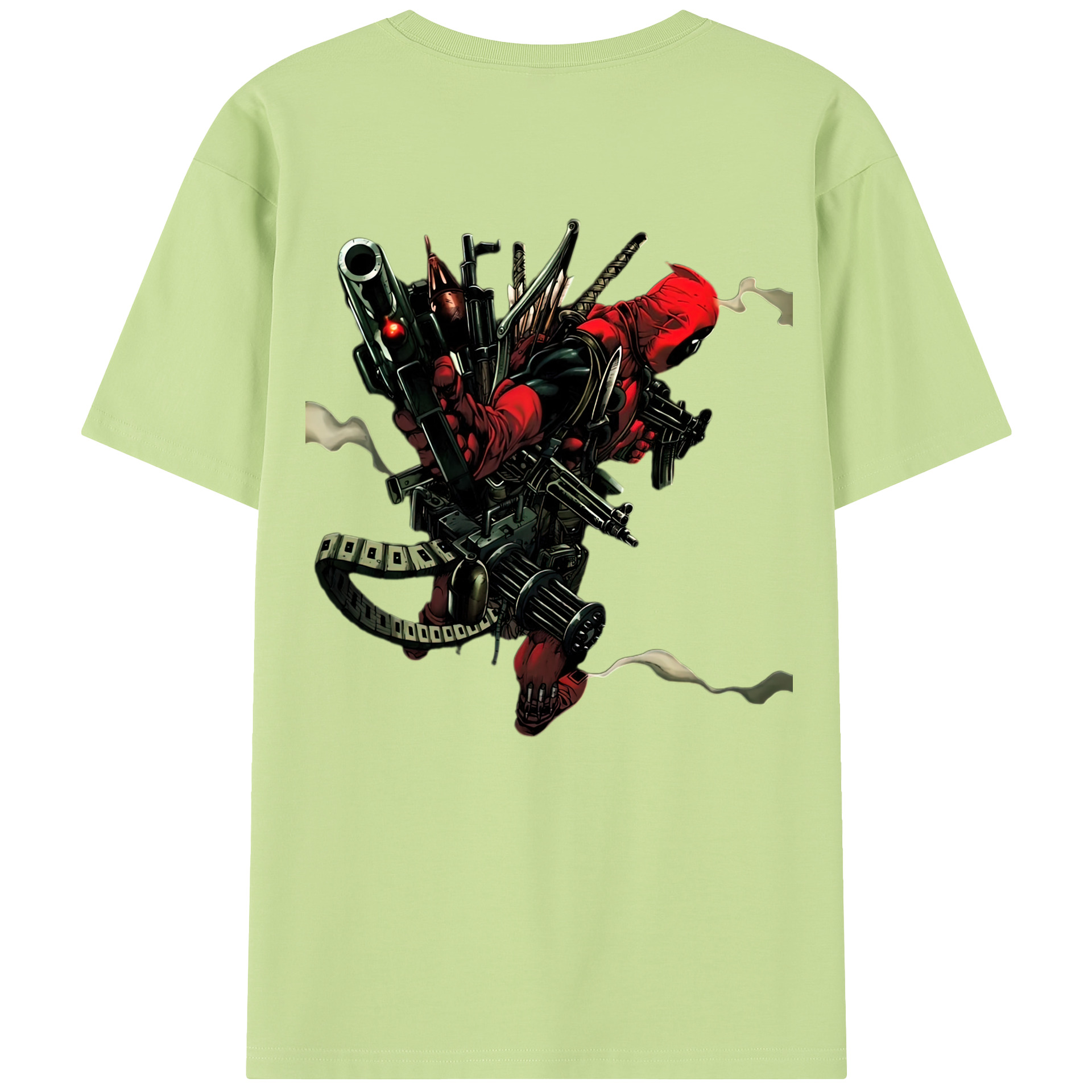 （画像用） Deadpool デッドプール 綿100％半袖Tシャツ（背面プリント）